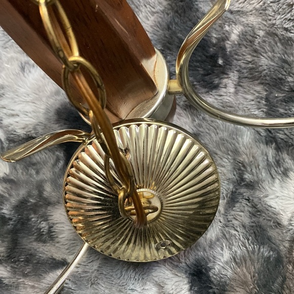 Vintage Chandelier Mid
Century Modern Wood Glass - Picture 10 of 16